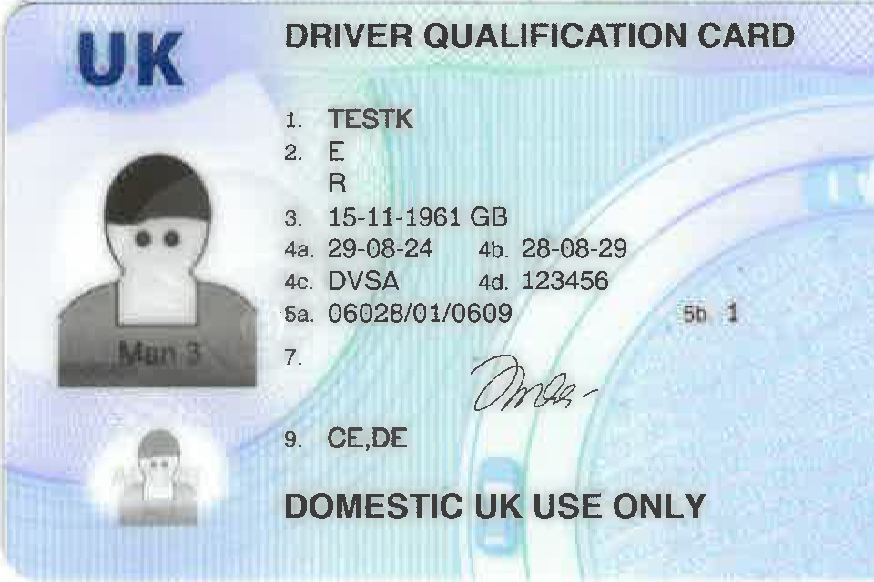 National Driver CPC card